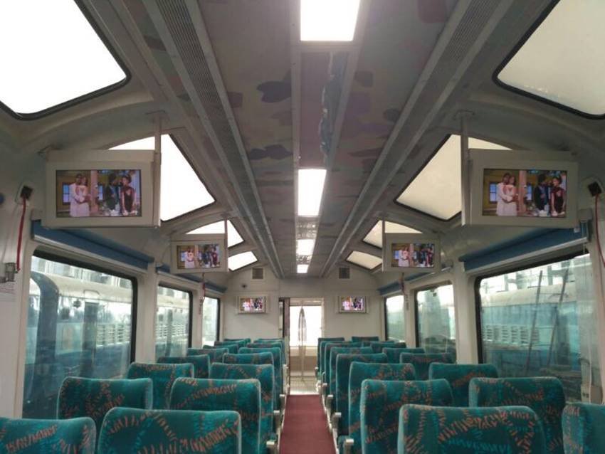 Vistadome Coaches, Vistadome Coaches in India, Suresh Prabhu, IRCTC, IRCTC Booking of Vistadome, New Train Coaches, Rail Coaches, Glass Roofs, LED lights, Rotatable seats, GPS based info, GPS in Trains, TV in Trains, Indian Railways, Railways News