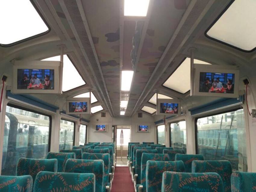 Vistadome Coaches, Vistadome Coaches in India, Suresh Prabhu, IRCTC, IRCTC Booking of Vistadome, New Train Coaches, Rail Coaches, Glass Roofs, LED lights, Rotatable seats, GPS based info, GPS in Trains, TV in Trains, Indian Railways, Railways News