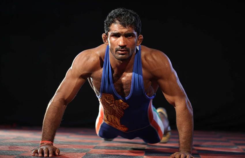 ओलिंपिक पदक विजेता पहलवान योगेश्वर दत्त। 
