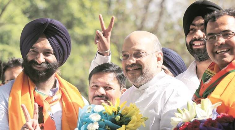 भाजपा-अकाली दल उम्मीदवार मनजिंदर सिंह सिरसा  भाजपा-अकाली दल उम्मीदवार मनजिंदर सिंह सिरसा