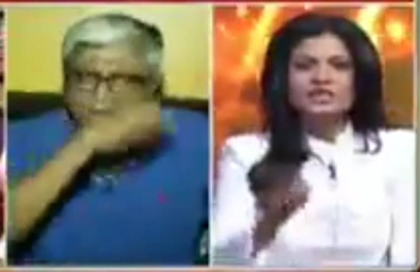 लाइव शो में एंकर से भिड़ते आप नेता आशुतोष। लाइव शो में एंकर से भिड़ते आप नेता आशुतोष।