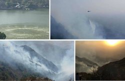 माउंट आबू के जंगल में लगी भीषण आग, धुआं-धुआं दिख रही पहाड़ियां, एयरफोर्स के MI 17 हेलीकॉप्टर से हो रही काबू पाने की कोशिश