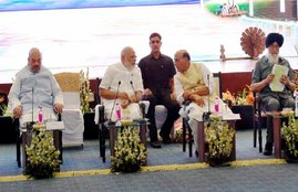 Narendra Modi, Amit Shah, Rajnath Singh, Prakash Singh Badal