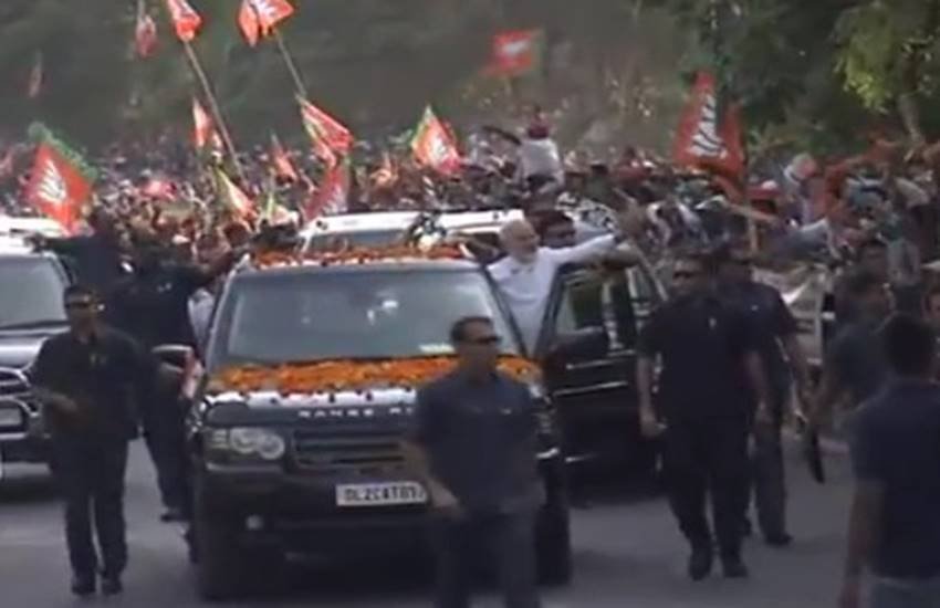 Narendra Modi Road Show, Narendra Modi in Odisha, BJP, BJP Meeting, BJP National Executive, Amit Shah Narendra Modi Road Show, Narendra Modi in Odisha, BJP, BJP Meeting, BJP National Executive, Amit Shah