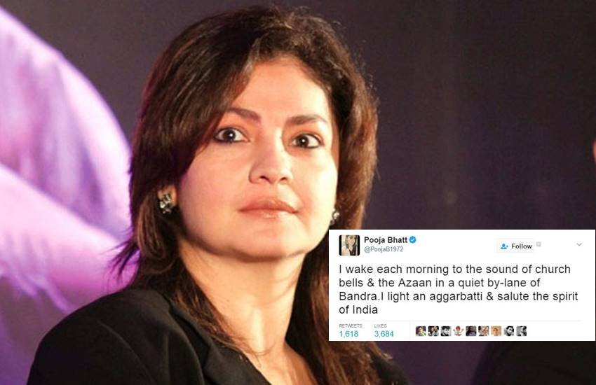 अब पूजा भट्ट का ट्वीट- मैं चर्च की घंटी और मस्जिद की अजान सुनती हूं तो घर में अगरबत्‍ती जला लेती हूं