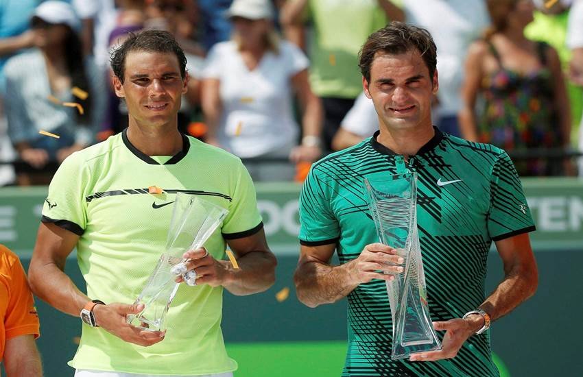 roger federer, miami open, rafael nadal, रोजर फेडरर, राफेल नडाल, मियामी ओपन, federer miami open, federer nadal, tennis, federer beat nadal, nadal vs federer, tennis news, sports news