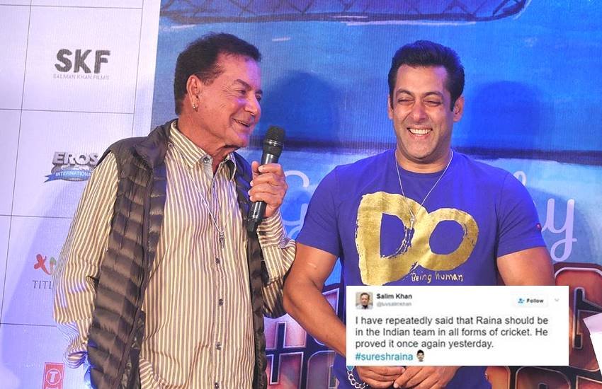 सलीम खान अपने बेटे सलमान खान के साथ।