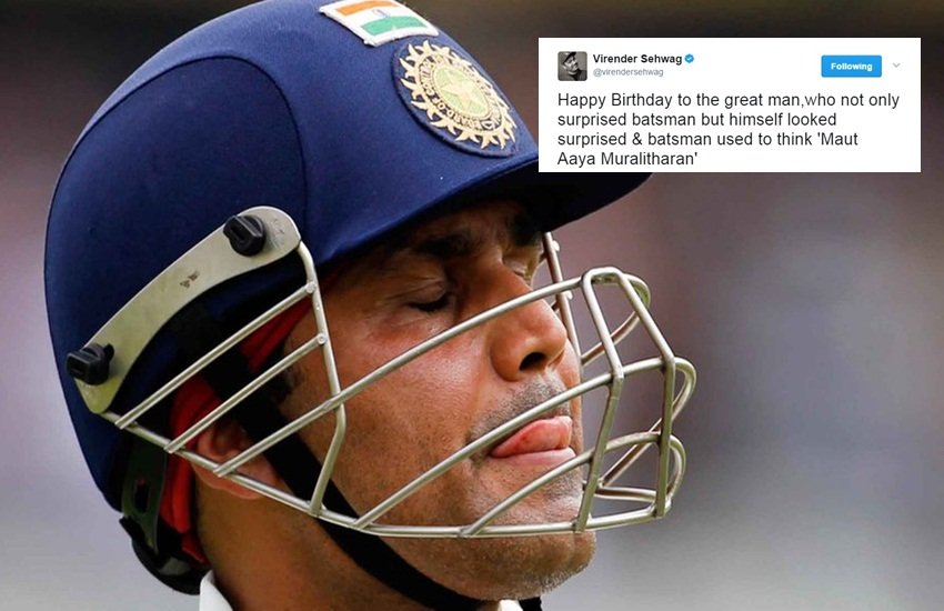 मुथैया मुरलीधरन के जन्मदिन पर वीरेंद्र सहवाग ने मौत को किया याद, सोशल मीडिया पर छा गया वीरू का ट्वीट