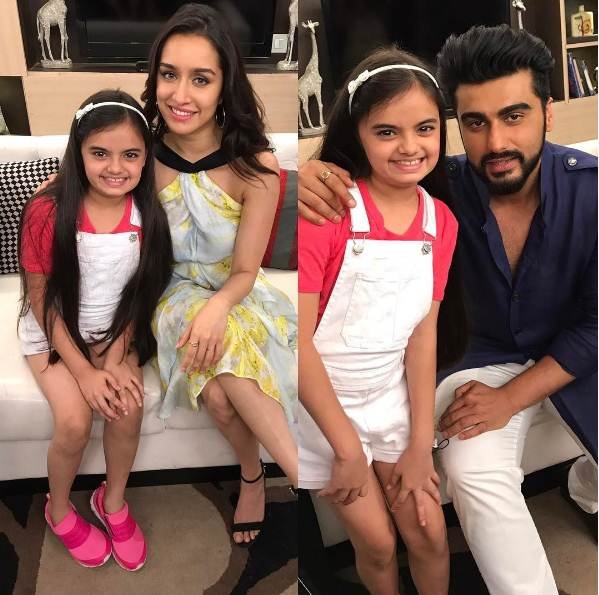 एक फोटो में वो हाफ गर्लफ्रेंड स्टार्स अर्जुन कपूर और श्रद्धा कपूर के साथ नजर आ रही हैं। रूहानिका ने इस फोटो के साथ कैप्शन दिया है "हाफ गर्लफ्रेंड, हाफ गर्लफ्रेंड, हाफ गर्लफ्रेंड मैं इस फिल्म को देखने के लिए वेट नहीं कर सकती। डेट सेव कर लीजिए 19 मई। इस फोटो पर रूहानिका को 51 हजार से ज्यादा लाइक्स मिले हैं।