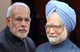 narendra modi, manmohan singh