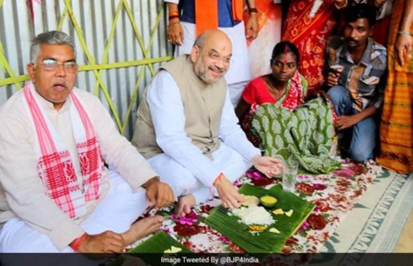 androth island shah,Madhya Pradesh,Lok Sabha,Amit Shah, BJP Door To Door campaign, BJP mass contact programme, Amit Shah, Amit Shah lunch At fisherman house