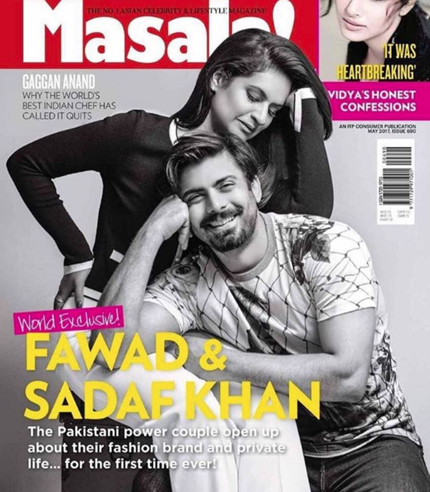 Fawad Khan, Sadaf Khan, Masala Magazine, Fawad and Sadaf Photoshoot