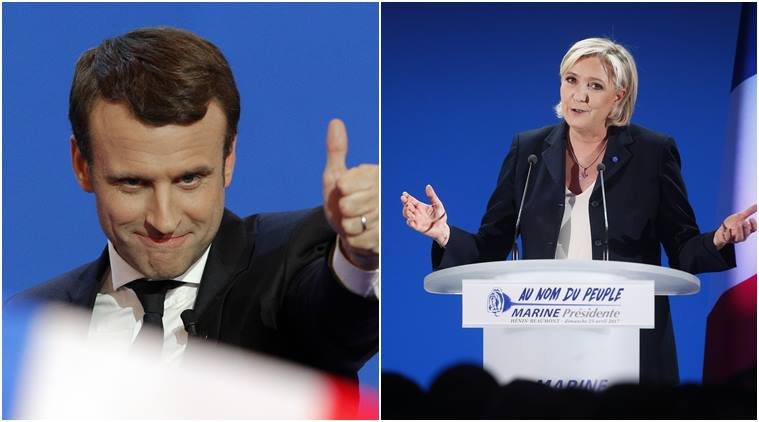 फ्रांस के राष्ट्रपति चुनाव में उदार मध्यमार्गी एमानुएल मैक्रों अपनी प्रतिद्वंद्वी धुर दक्षिणपंथी मरीन ले पेन को हराकर देश के सबसे युवा राष्ट्रपति बन गए हैं। फ्रांस के राष्ट्रपति चुनाव में उदार मध्यमार्गी एमानुएल मैक्रों अपनी प्रतिद्वंद्वी धुर दक्षिणपंथी मरीन ले पेन को हराकर देश के सबसे युवा राष्ट्रपति बन गए हैं।