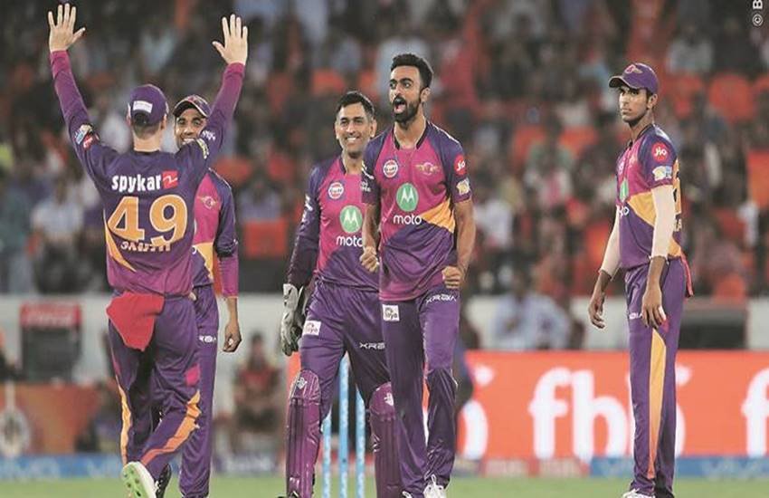 हैदराबाद के खिलाफ विकेट लेने के बाद खुशी का इजहार करते जयदेव उनादकट (फोटो सोर्स बीसीसीआई/आईपीएल)