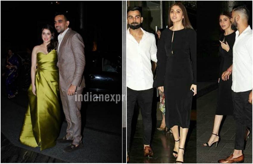 जहीर खान की सगाई में कुछ यूं दिखें कोहली अनुष्का 