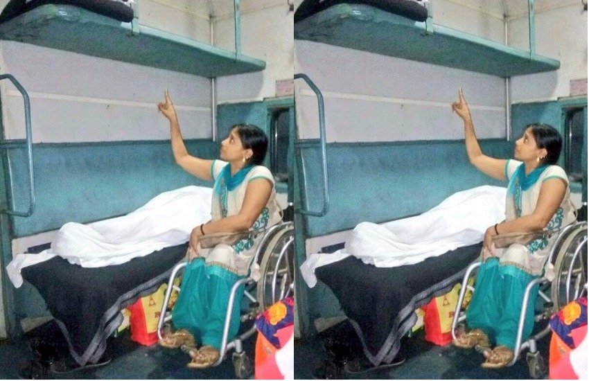 सुवर्णा राज पोलियो की वजह से करीब 90 फीसदी विक्लांग है। जिसकी वजह से उन्होंने व्हील चेयर पर रहना पड़ता है। (फोटो सोर्स ट्विटर)