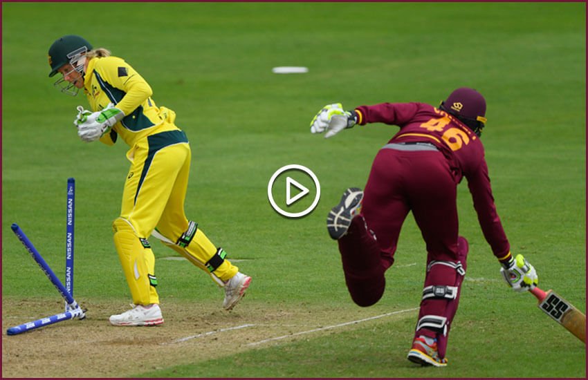 Absence of third umpire, clear run-out, Chedean nation, not out, video, third umpire, australia vs west indies womens world cup 2017, australia vs west indies, womens world cup 2017