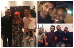 ड्वेन ब्रावो के घर डिनर पर पहुंचे टीम इंडिया के खिलाड़ियों ने जमकर की मौज-मस्ती, देखें तस्वीरें