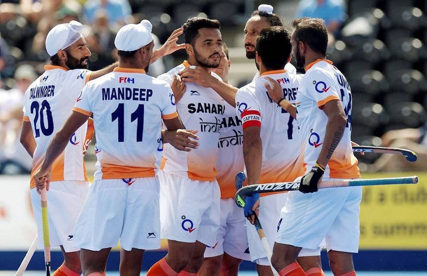 दोनों क्वार्टरों में एक भी गोल न कर पाने वाली भारतीय टीम ने तीसरे क्वार्टर में शानदार वापसी की। (PTI)
