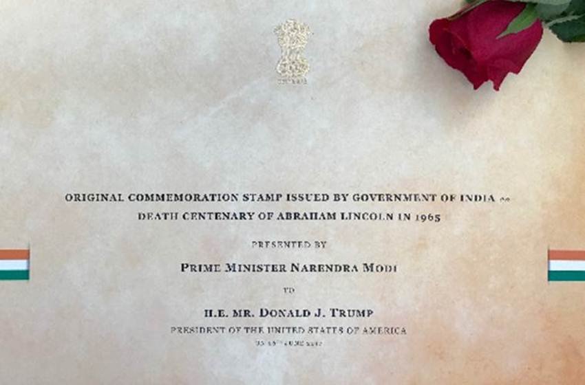 narendra modi, modi us visit, modi in us, modi trump meeting, modi donald trump, modi gifts trump, modi trump gifts, himachal shawl, abraham lincoln"