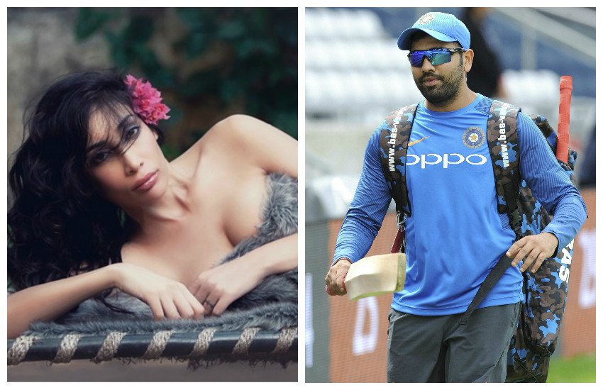 भारतीय ब्रिटिश एक्ट्रेस सोफिया हयात और भारतीय क्रिकेटर रोहित शर्मा। भारतीय ब्रिटिश एक्ट्रेस सोफिया हयात और भारतीय क्रिकेटर रोहित शर्मा।