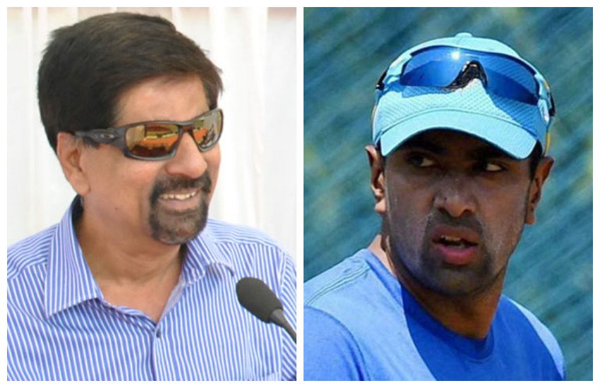 पूर्व क्रिकेटर श्रीकांत और रविचंद्रन अश्विन। 