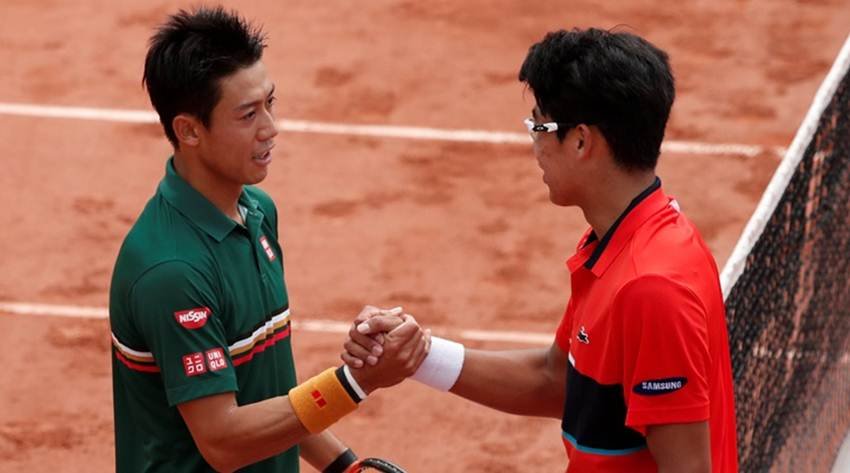 जापान के शीर्ष टेनिस खिलाड़ी केई निशिकोरी और चेक गणराज्य की टेनिस खिलाड़ी कैरोलिना प्लिसकोवी ने फ्रेंच ओपन टेनिस टूर्नामेंट के चौथे दौर में प्रवेश कर लिया है।