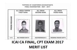 ICAI CA, CPT Result 2017: डोम्बिवली के राज परेश शेठ ने हासिल की पहली रैंक, यहां देखें पूरी लिस्ट