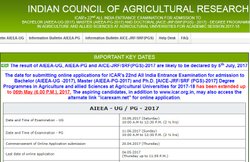 ICAR Results 2017 Declared: यहां चेक करें AIEEA UG और PG एंट्रेंस एग्जाम के परिणाम