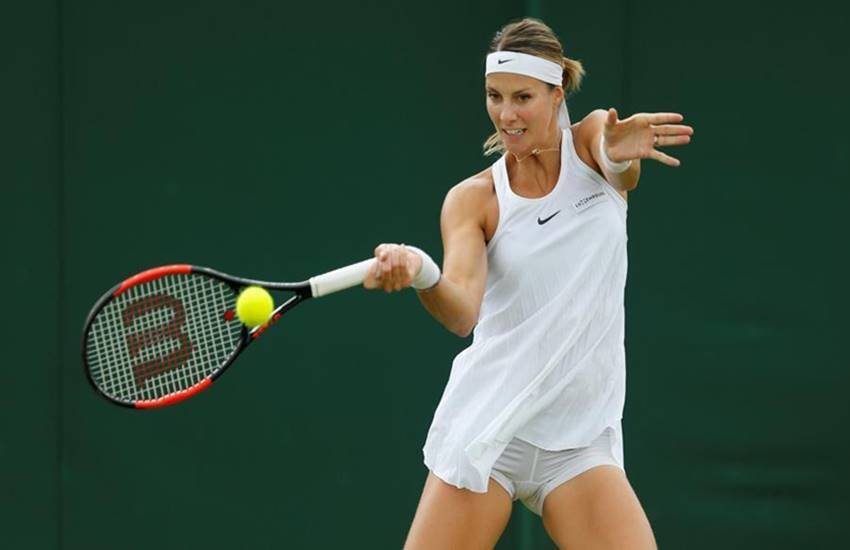 Pregnant tennis player, Mandy Minella, Wimbledon 2017 Championships, Pregnant