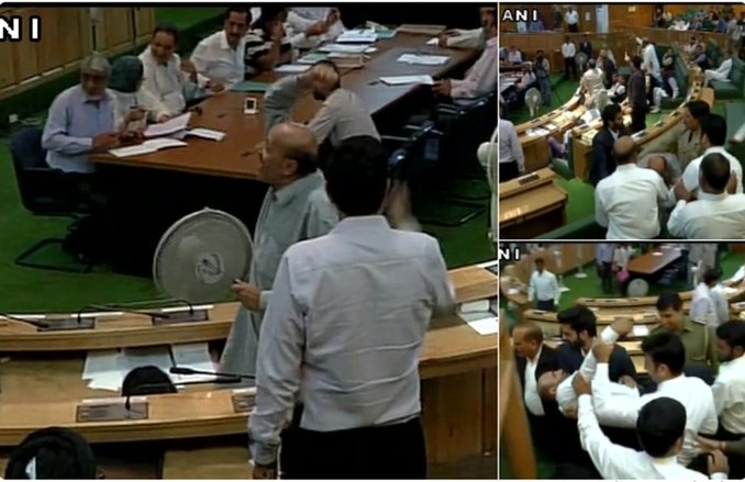 जीएसटी बिल को लेकर जम्मू-कश्मीर विधानसभा में हंगामा, MLA इंजीनियर राशिद को मार्शल ने किया बाहर