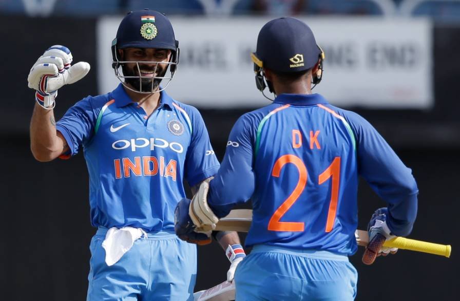 Ajinkya Rahane,Alzarri Joseph,Bhuvneshwar Kumar,Cricket,Dinesh Karthik,full cricket scorecard,India,India in West Indies 2017,Jason Holder,Kyle Hope,live cricket score