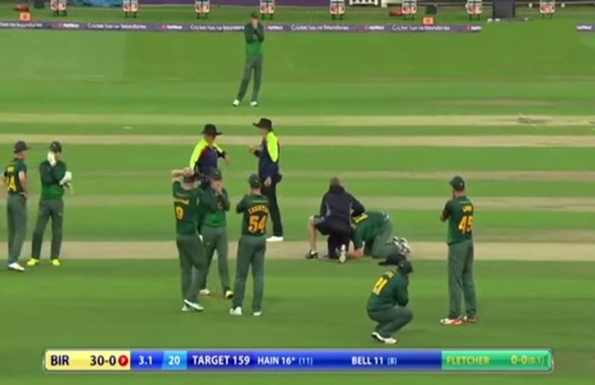 horror moment in cricket match, Luke Fletcher, head by the ball, video, Luke Fletcher head, ball, cricket accident
