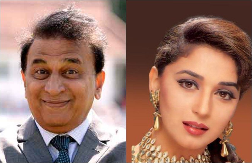 madhuri dixit sunil gavaskar, madhuri dixit love for sunil gavaskar, madhuri dixit Love Affair, madhuri dixit First Love
