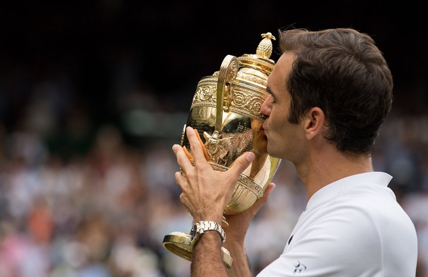 tennis star, roger federer, cried, winning 8th wimbledon, video, tennis star, roger federer, tennis, wimbledon 2017