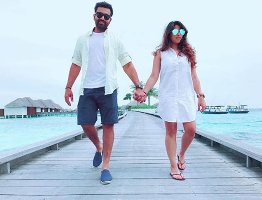 Rohit Sharma's romantic pics, Rohit Sharma love affair, Rohit Sharma Instagram pics, Ritika Sajdeh Instagram, Cricketers Love affair, Love affair, Instagram Pics, Love Pics, Romantic Pics