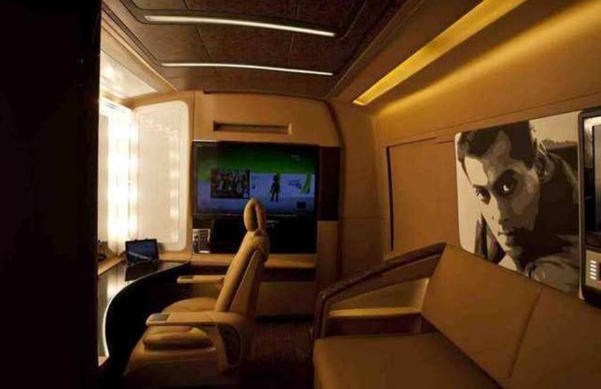 Salman Khan, salman khan vanity van, salman khan luxury vanity van, salman khan vanity van price, salman khan vanity van images, salman khan vanity van pics, salman khan vanity van interior, vanity van of salman khan photo, vanity van inside photos