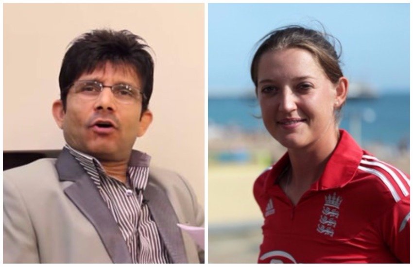 बॉलीवुड एक्टर केआरके और इंग्लैंड की खिलाड़ी सारा टेलर। 