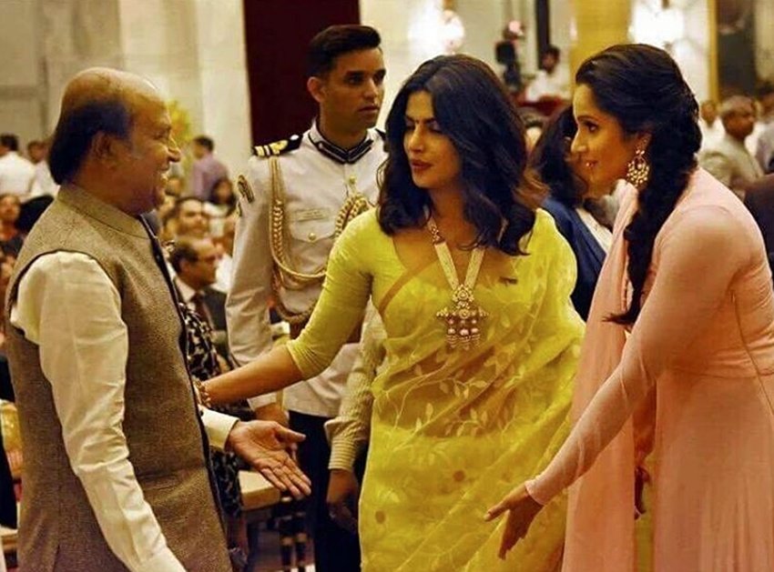 Priyanka Chopra and Sania Mirza with Rajanikant, Rajanikant, Rajanikant With celebs, Rajanikant New Pics, Rajanikant Photos, Rajanikant with Bollywood Stars, Rajanikant with Fans, Actor Rajanikant with Fans, Superstar Rajanikant, Superstar Rajanikant Pics, Rajanikant with celebrities, Bollywood Superstar Rajanikant Pics, ollywood Superstar Rajanikant with Fans, Photo Gallery, Jansatta