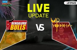 प्रो कबड्डी 2017, बेंगलुरु बुल्स vs यूपी योद्धा: UP Yoddha ने Bengaluru Bulls को 5 प्वाइंट्स से हराया