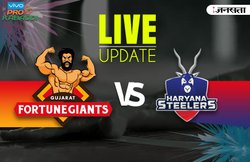 Pro Kabaddi 2017, गुजरात फॉर्च्यून जायंट्स vs हरियाणा स्टीलर्स: Gujrat Fortunegiants बनाम Haryana Steelers मैच हुआ टाई