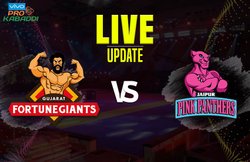 Pro Kabaddi 2017, गुजरात फॉर्च्यून जायंट्स vs जयुपर पिंक पैंथर्स: Gujarat Fortunegiants ने लगाई जीत की हैट्रिक