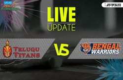 Pro Kabaddi 2017, तेलुगु टाइटंस vs बंगाल वॉरियर्स: Bengal Warriors ने Telugu Titans को 24-30 से दी मात
