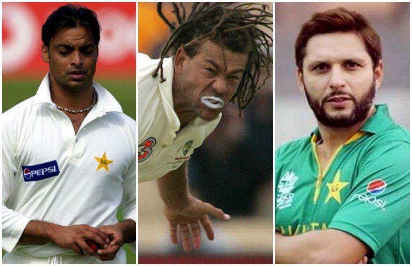 शोएब अख्तर, एंड्रयू सायमंड्स और शाहिद अफरीदी।