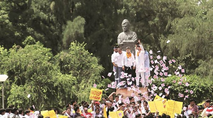 वीवीपैट वाली ईवीएम से हो डूसू चुनाव : एनएसयूआइ