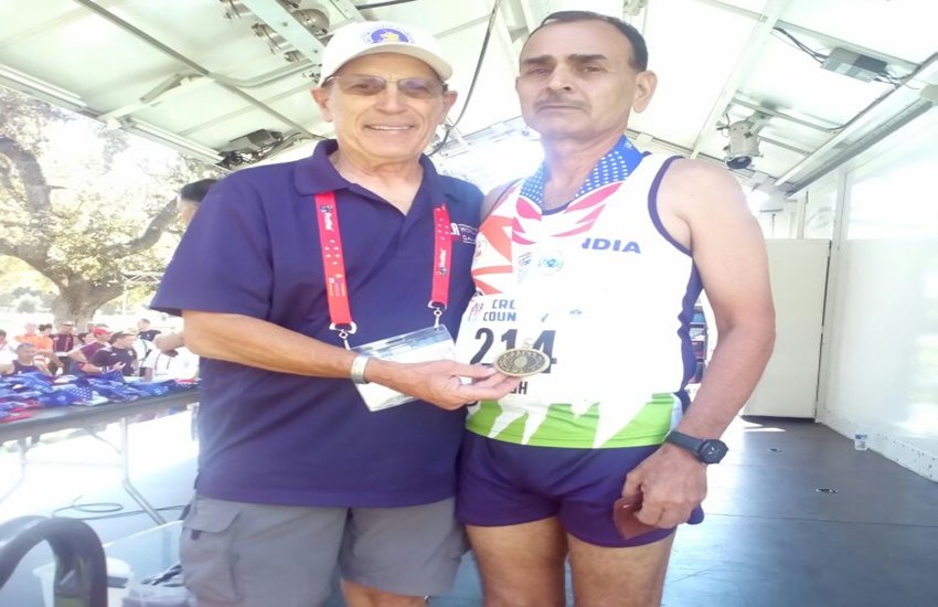 ब्रॉन्ज मेडल जीतने के बाद जगदीश सिंह। ब्रॉन्ज मेडल जीतने के बाद जगदीश सिंह।