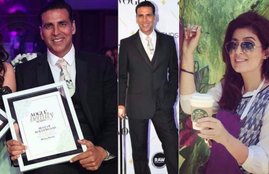 Akshay Kumar, Akshay Kumar Beautiful Man of the Decade award, Akshay Kumar award received by karisma kapoor, akshay speech wife twinkle khanna, speech written by twinkle khanna, Beautiful Man of the Decade,Akshay Kumar received award, karisma kapoor, twinkle khanna, bollywood updates in hindi, bollywood news,bollywood news, bollywood updates,
