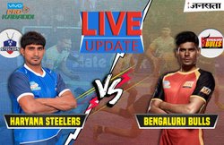 प्रो कबड्डी 2017, बेंगलुरु बुल्स vs हरियाणा स्टीलर्स: HAR ने 7 प्वाइंट्स से मारी बाजी