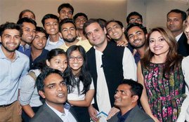 Congress vice president Rahul Gandhi, Rahul Gandhi, Times Square, Rahul Gandhi at times square, intolerance, intolerance debate, hindi news, international news, jansatta