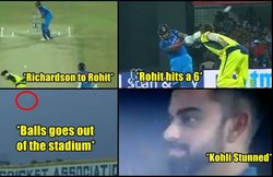 VIDEO: रोहित शर्मा ने गेंद पहुंचाई स्‍टेडियम के बाहर, देखने वाला था विराट कोहली का रिएक्‍शन